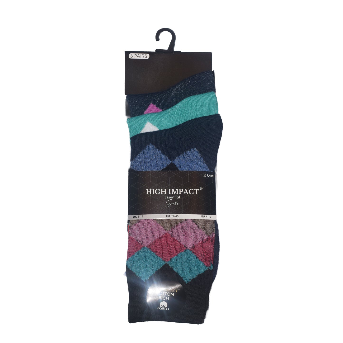 Mens Dress Socks - Classic Argyle Pattern (12 Pairs)