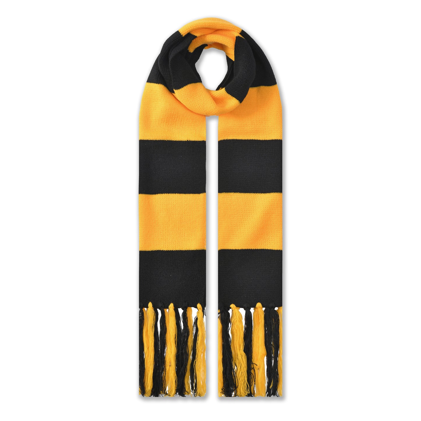Mens Supersoft Luxury Knitted Scarves with tassels - Wizard Stripes