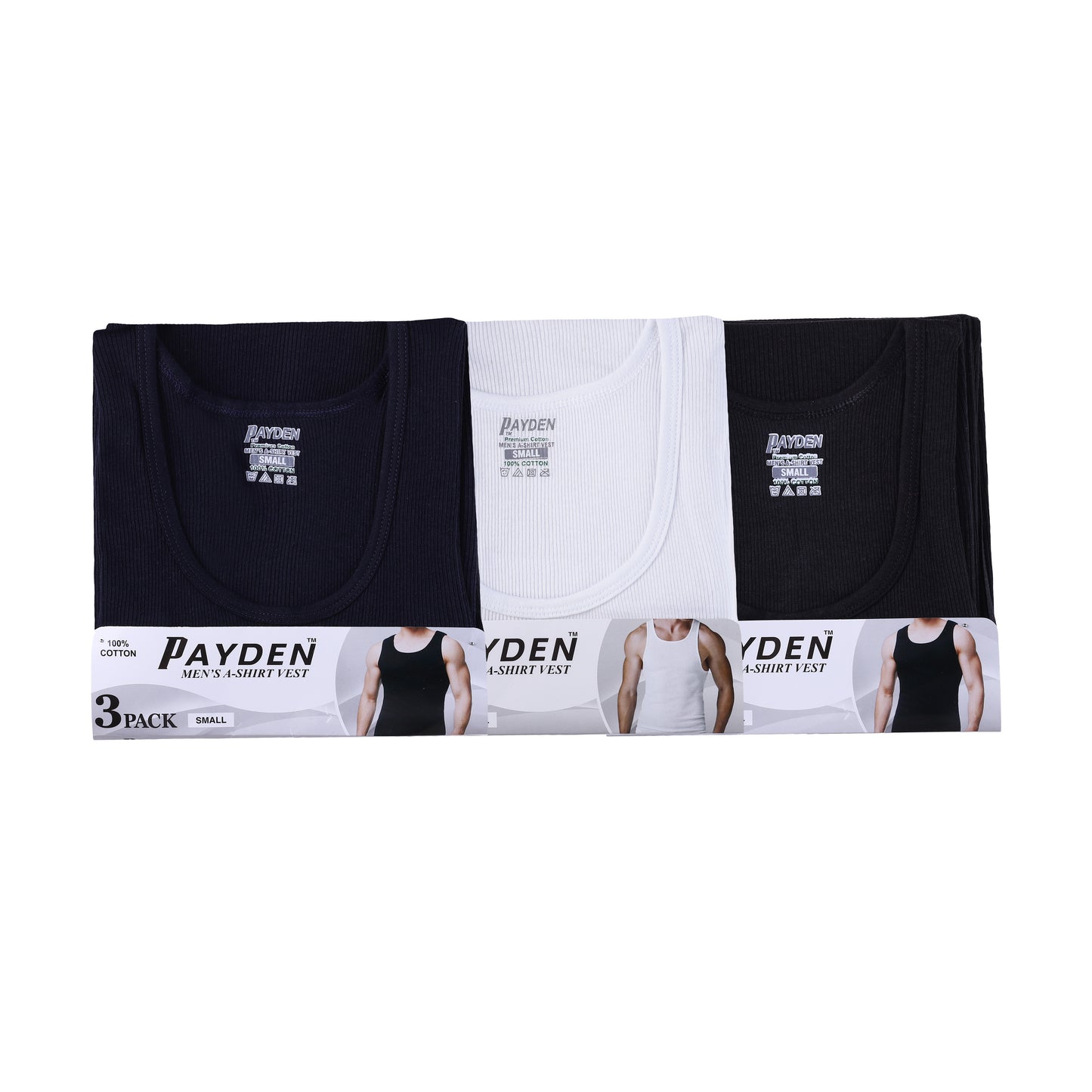 Mens Cotton Ribbed Vests - Assorted Colours