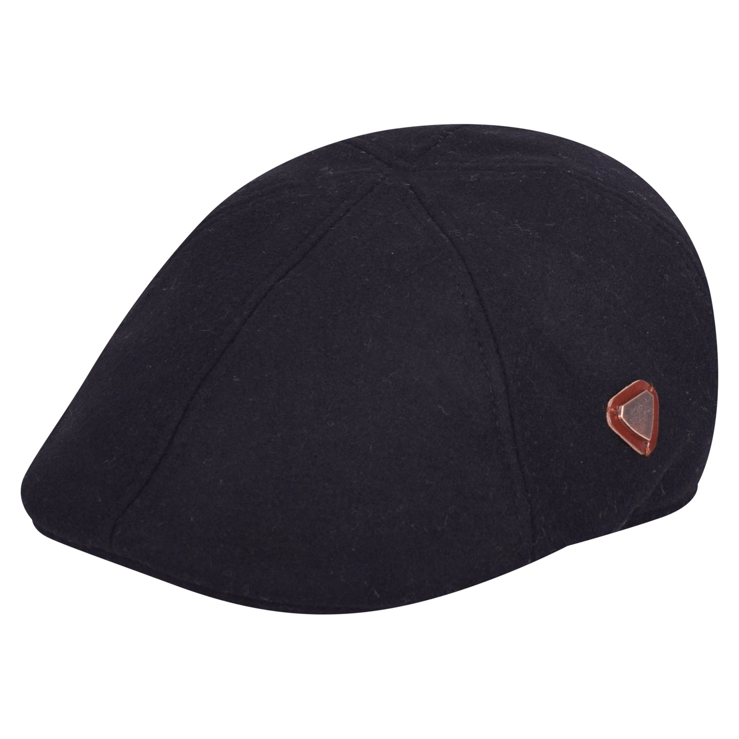 Royal Stallion Duckbill 6 Panel Flat Cap - Black