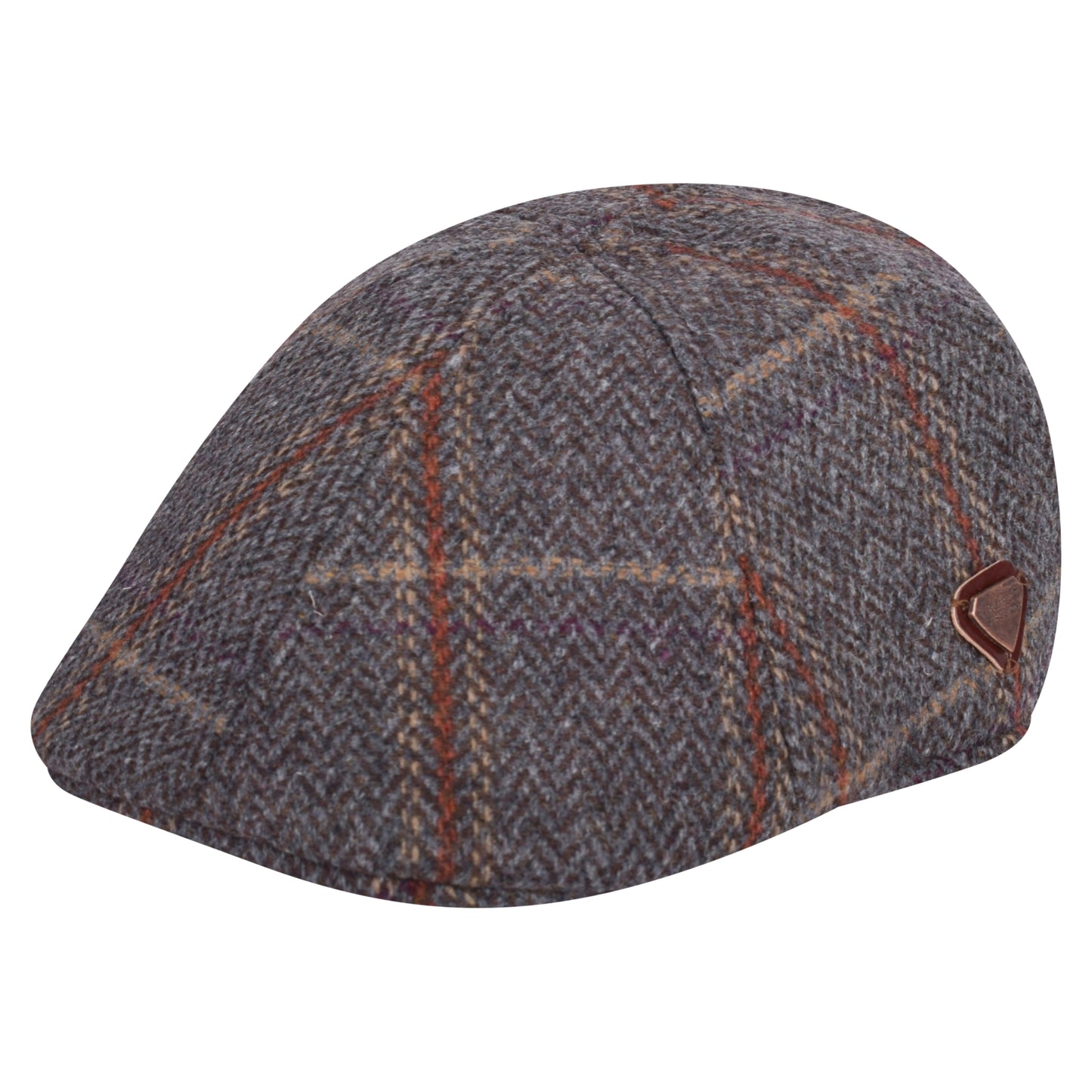 Royal Stallion Duckbill 6 Panel Flat Cap - Brown Check