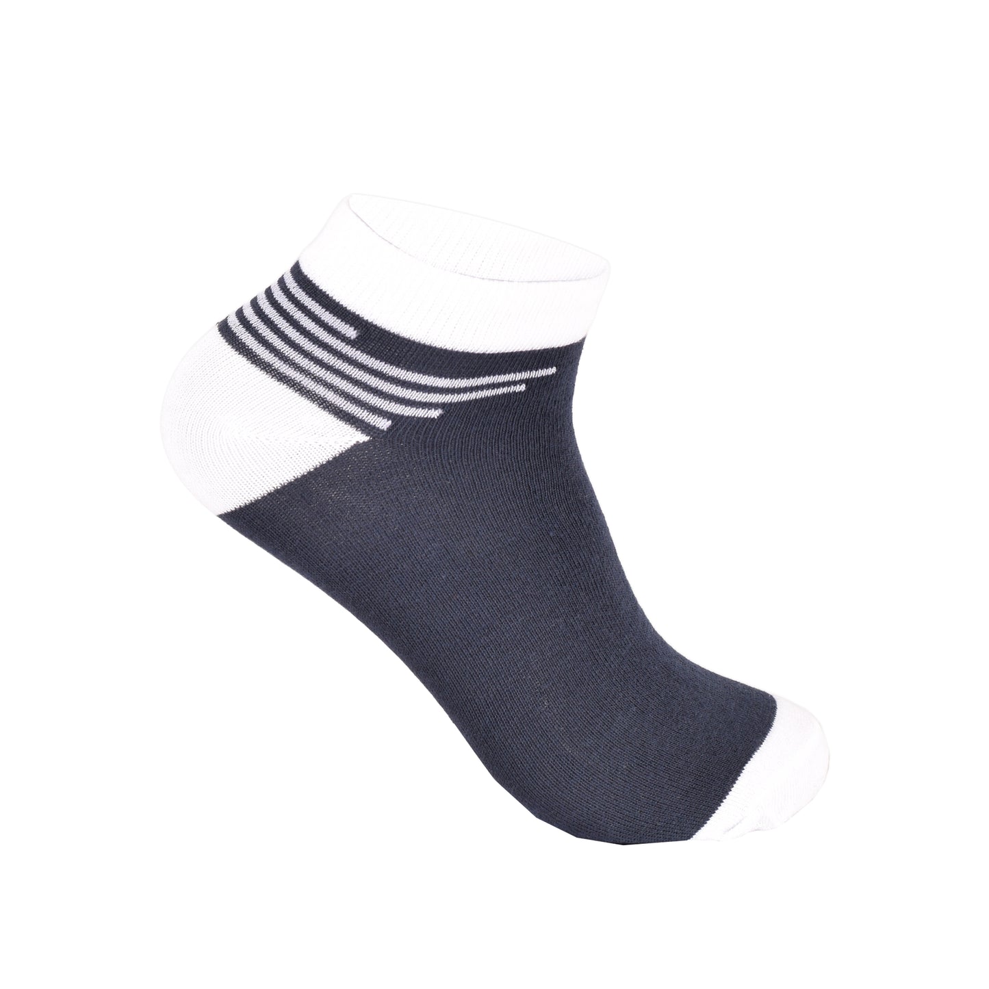 Mens Trainer Socks - Cuff Stripe Assorted (12 Pairs)