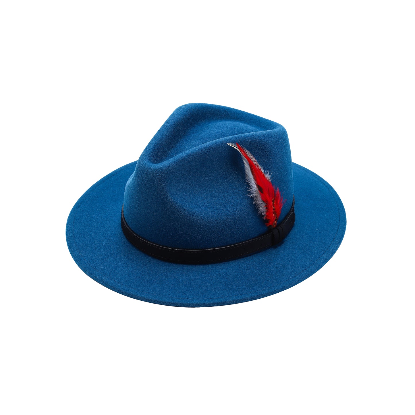 Premium Australian Wool Water Resistant Crushable Fedora Hat - Teal