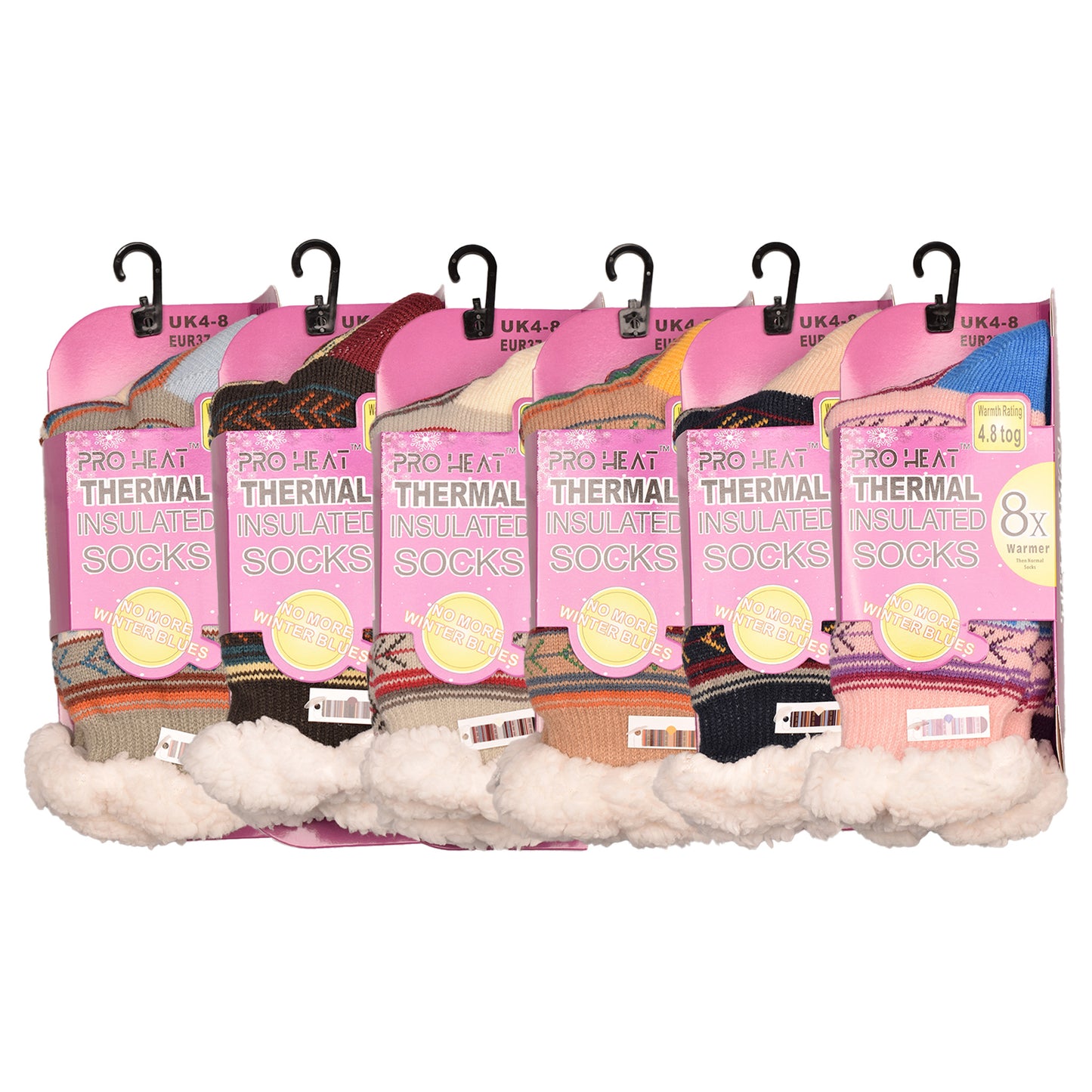 Ladies 4.8 TOG Cosy Slipper Socks - Tribal Knit