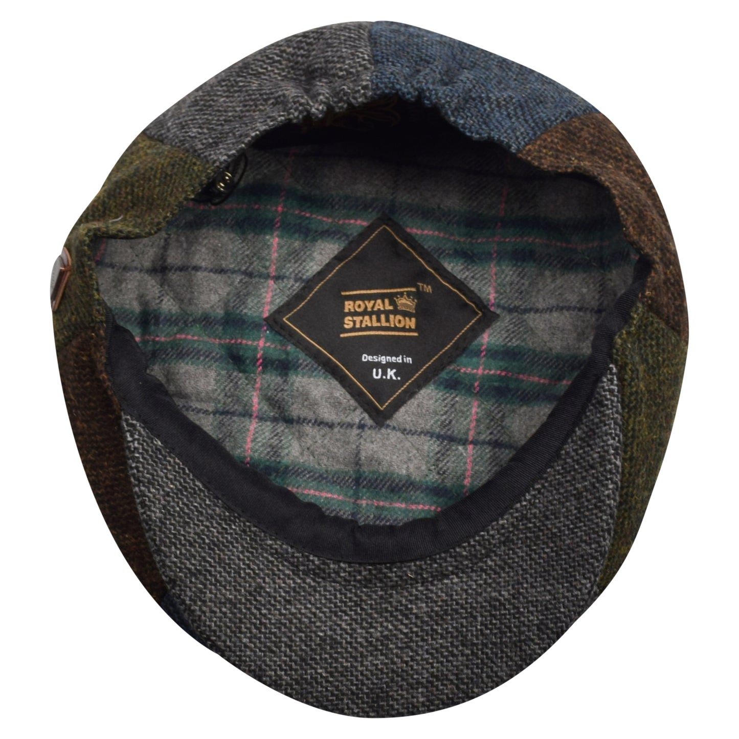 Classic 8 Piece Newsboy Cap - Plain Patchwork (One Size)