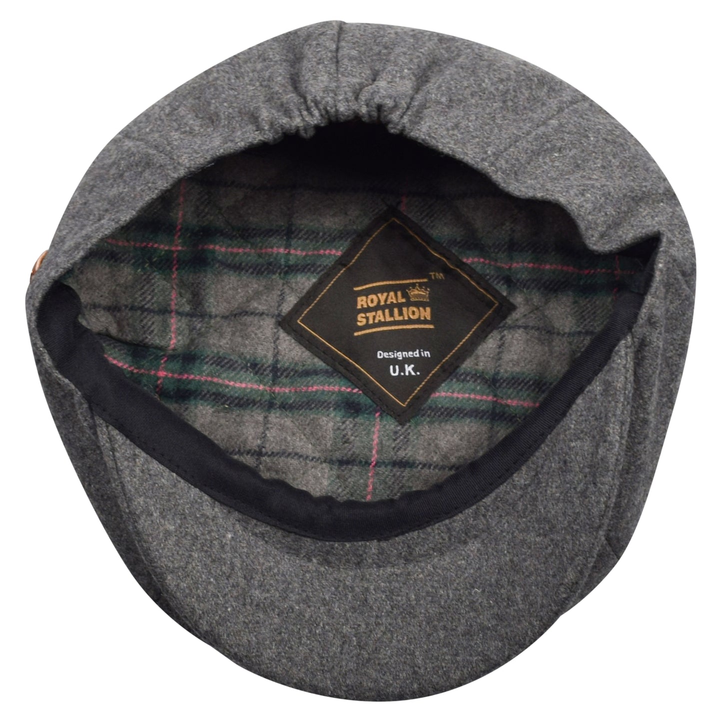 Classic 8 Piece Newsboy Cap - Grey (One Size)