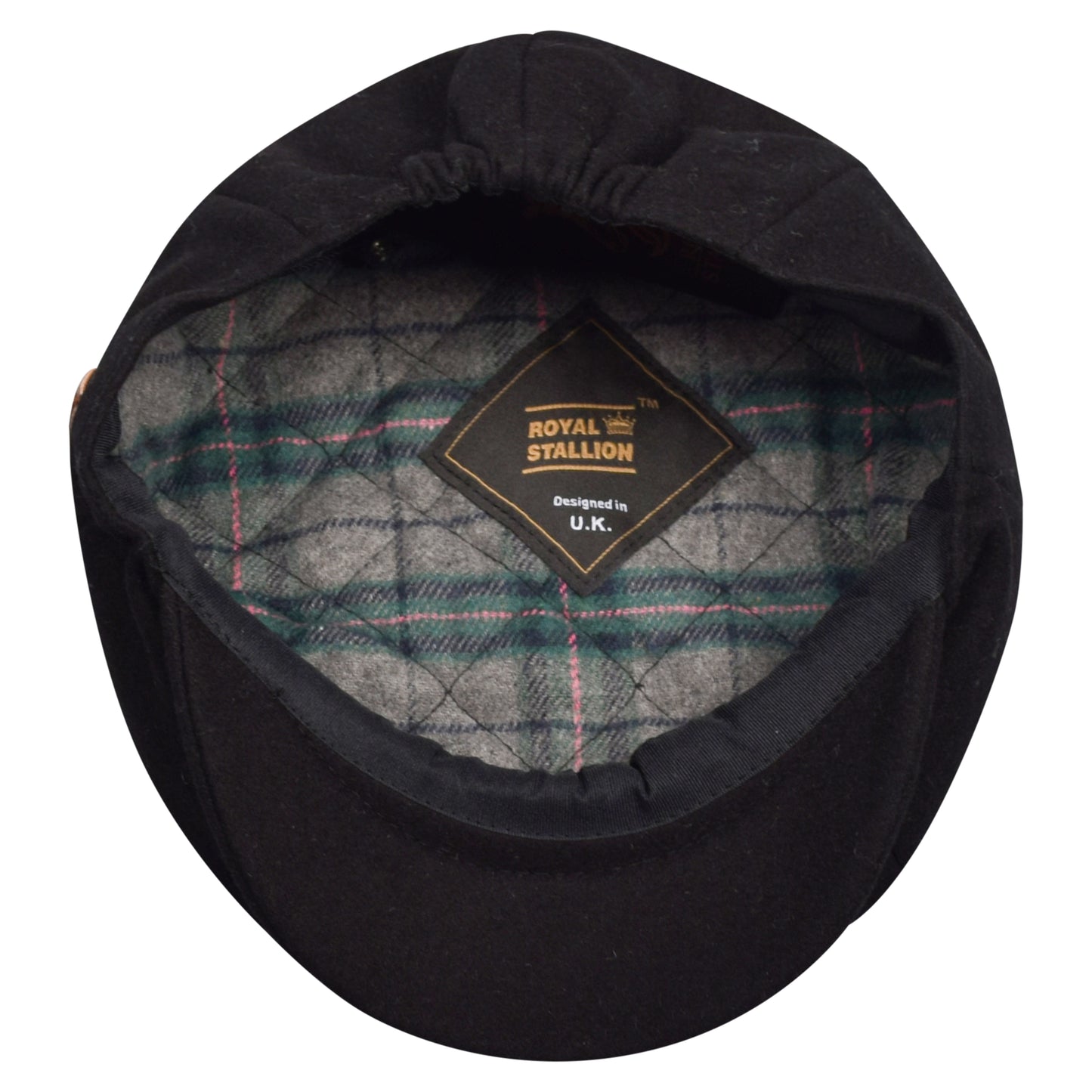 Classic 8 Piece Newsboy Cap - Black (One Size)