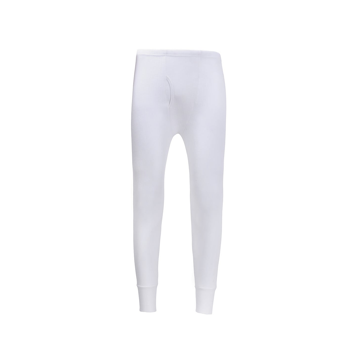Mens Brushed Thermal Long Johns - White (Pack of 6)