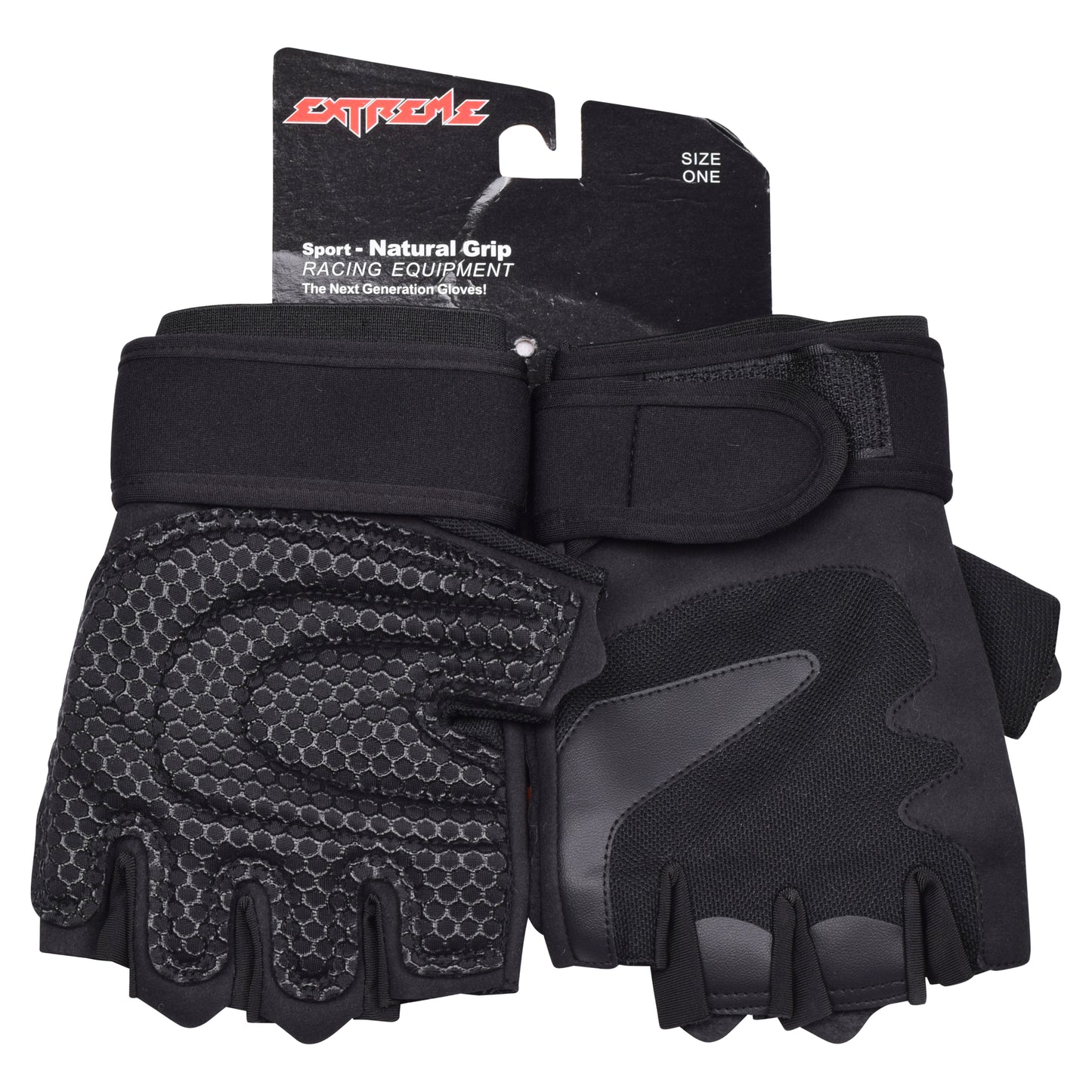 Unisex Extreme Sport Grip Gloves V1 - Black (12 Pairs)