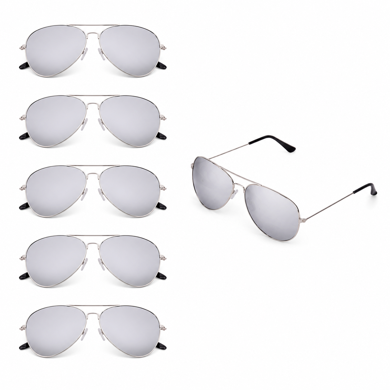 Sleek Aviator Sunglasses - MSG-15 (12 Units)