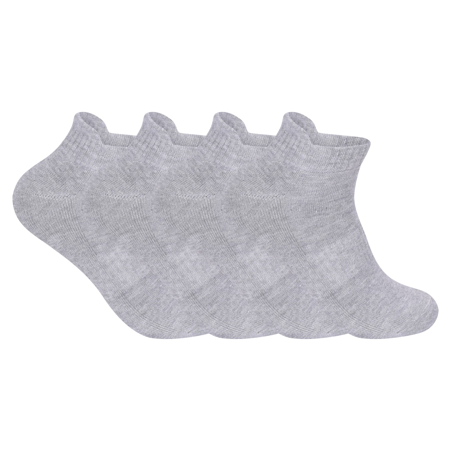Mens Cushioned Trainer Socks - Grey (12 Pairs)