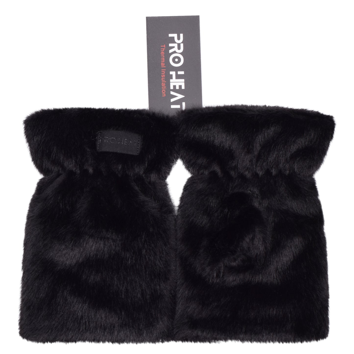 Ladies Fur Mitten Gloves - Black (12 Pairs)