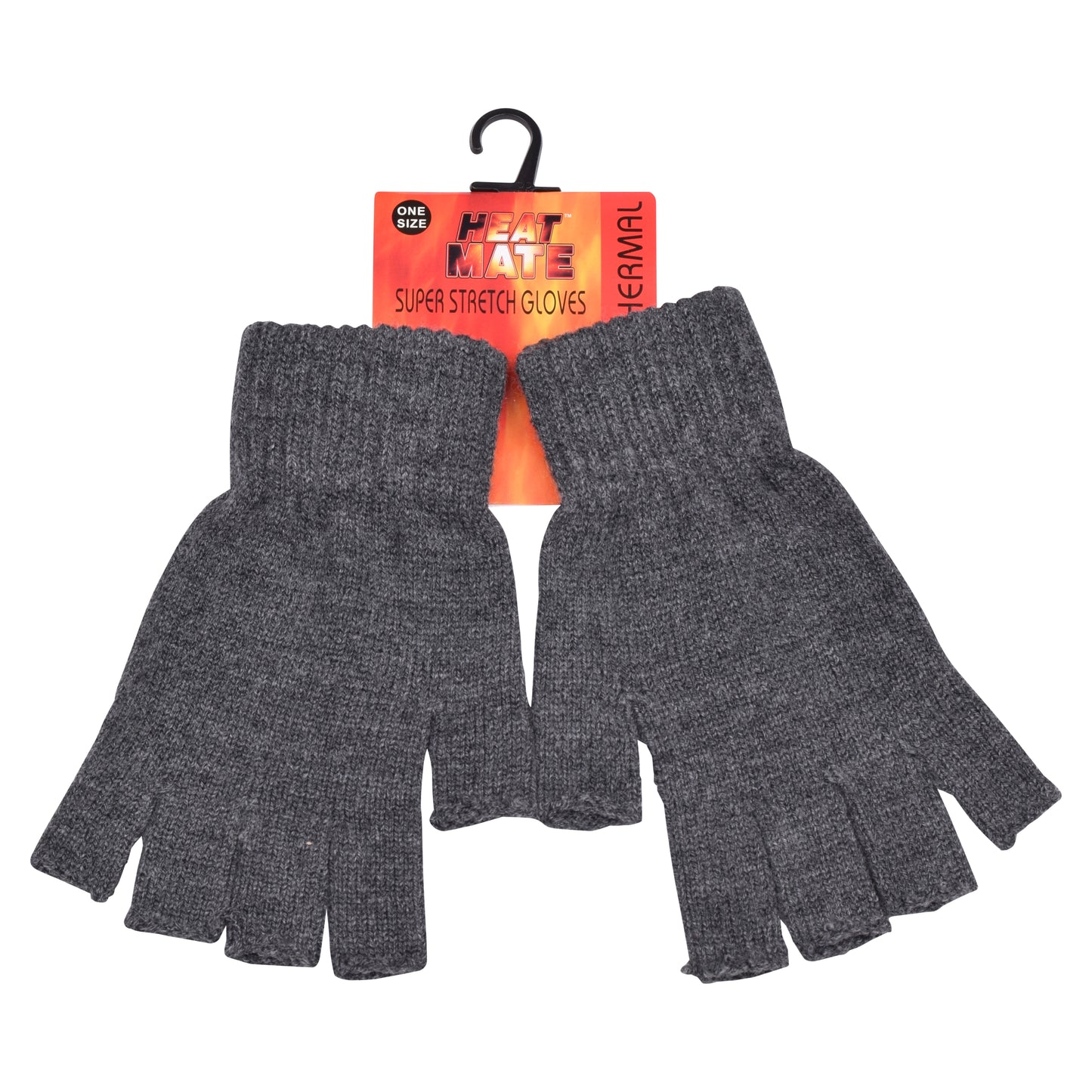 Unisex Heat Fingerless Gloves - Assorted Colours (12 Pairs)
