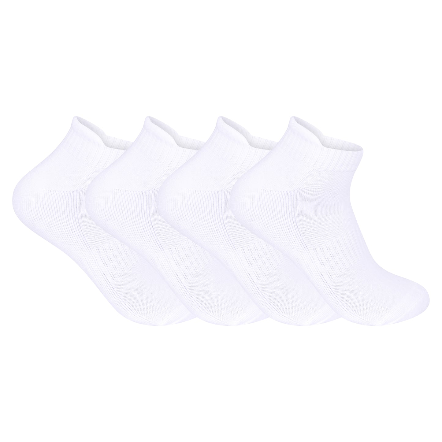 Mens Cushioned Trainer Socks - White (12 Pairs)