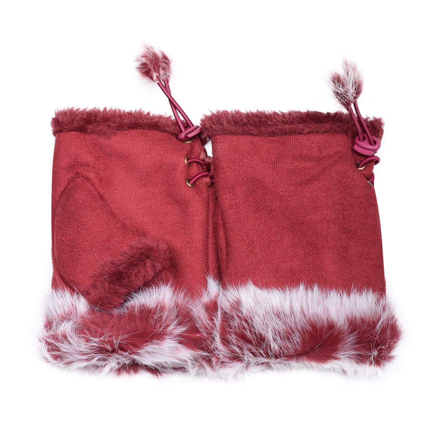 Ladies Mitten Gloves with Fur Trim - Assorted (12 Pairs)