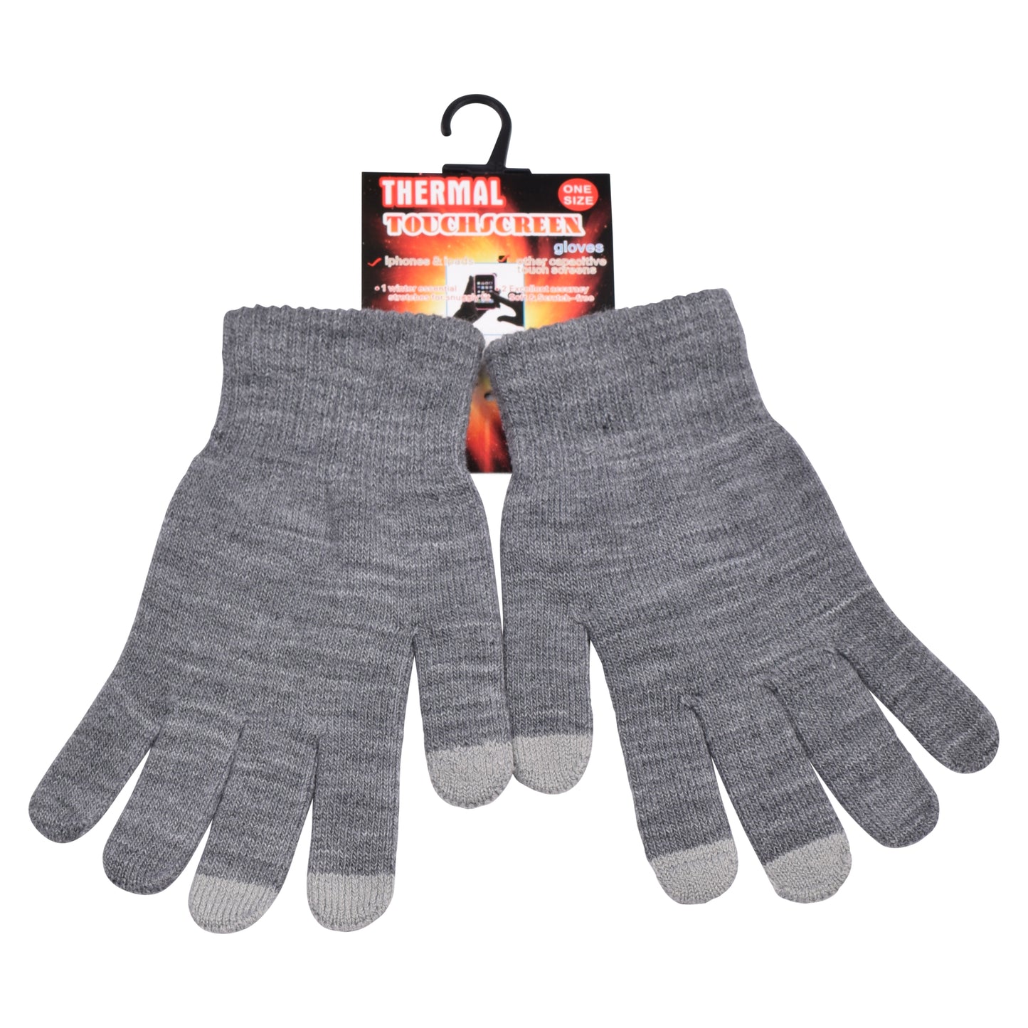 Unisex Thermal Touchscreen Gloves - Assorted (12 Pairs)