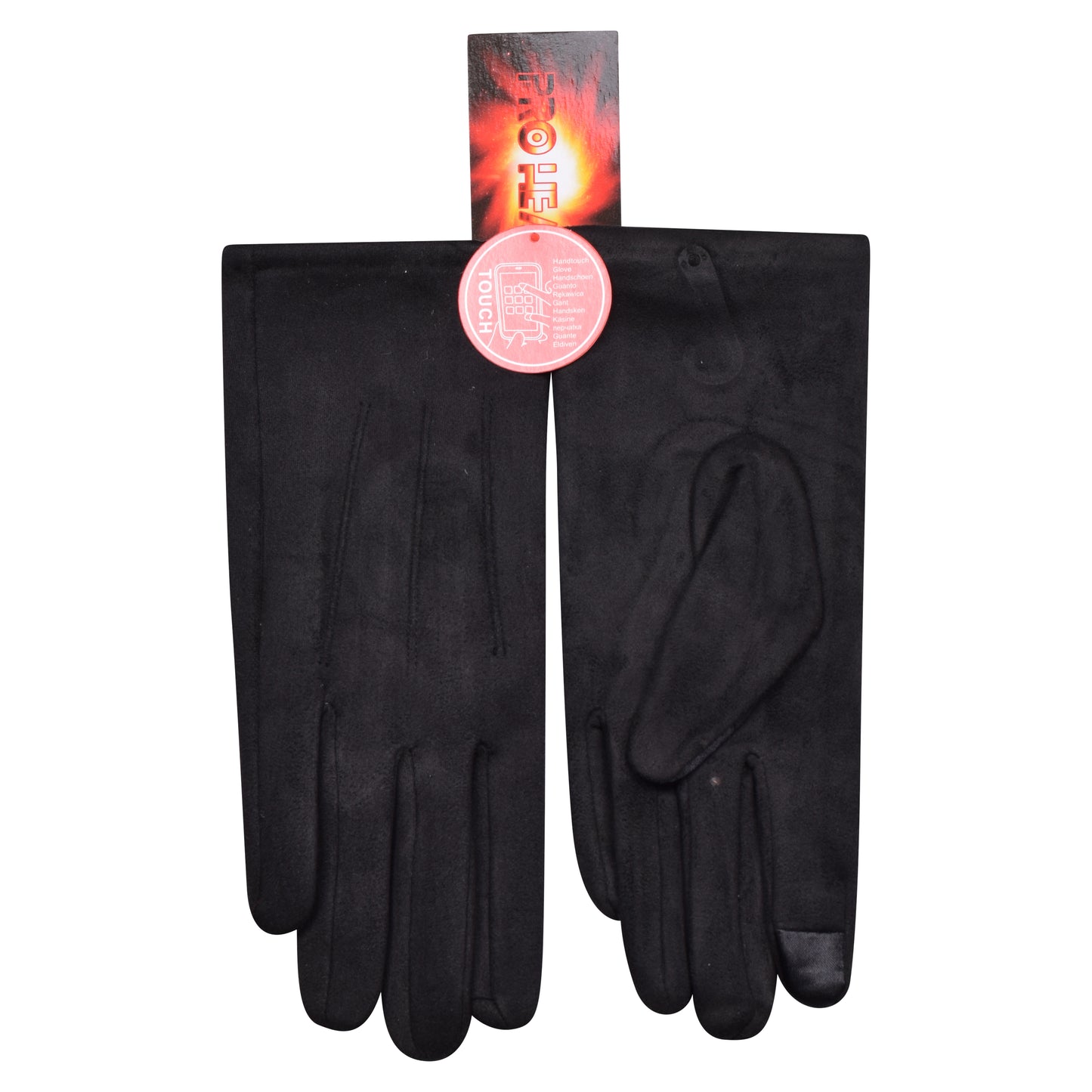Ladies Cotton Classic Touchscreen Gloves - Black (12 Pairs)