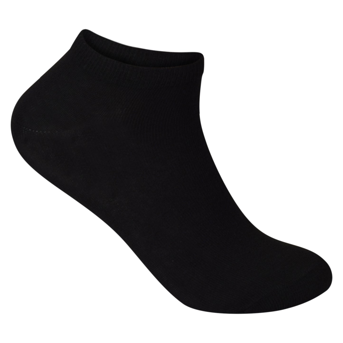 Mens Trainer Socks - Plain Black (12 Pairs)