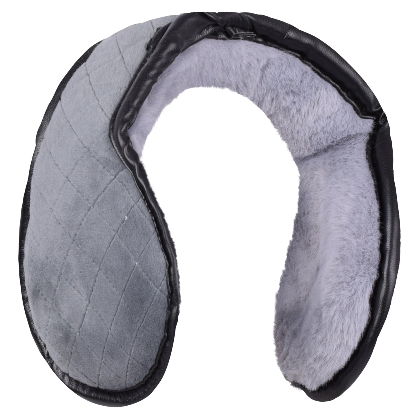 Adjustable & Foldable Fur Lined Earmuffs - Quilted