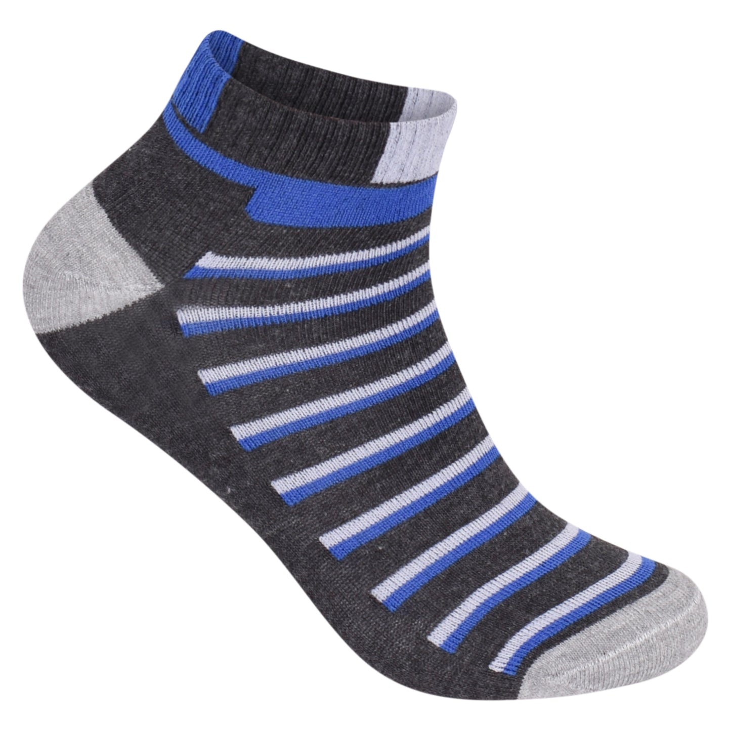 Mens Trainer Socks - Top Striped (12 Pairs)