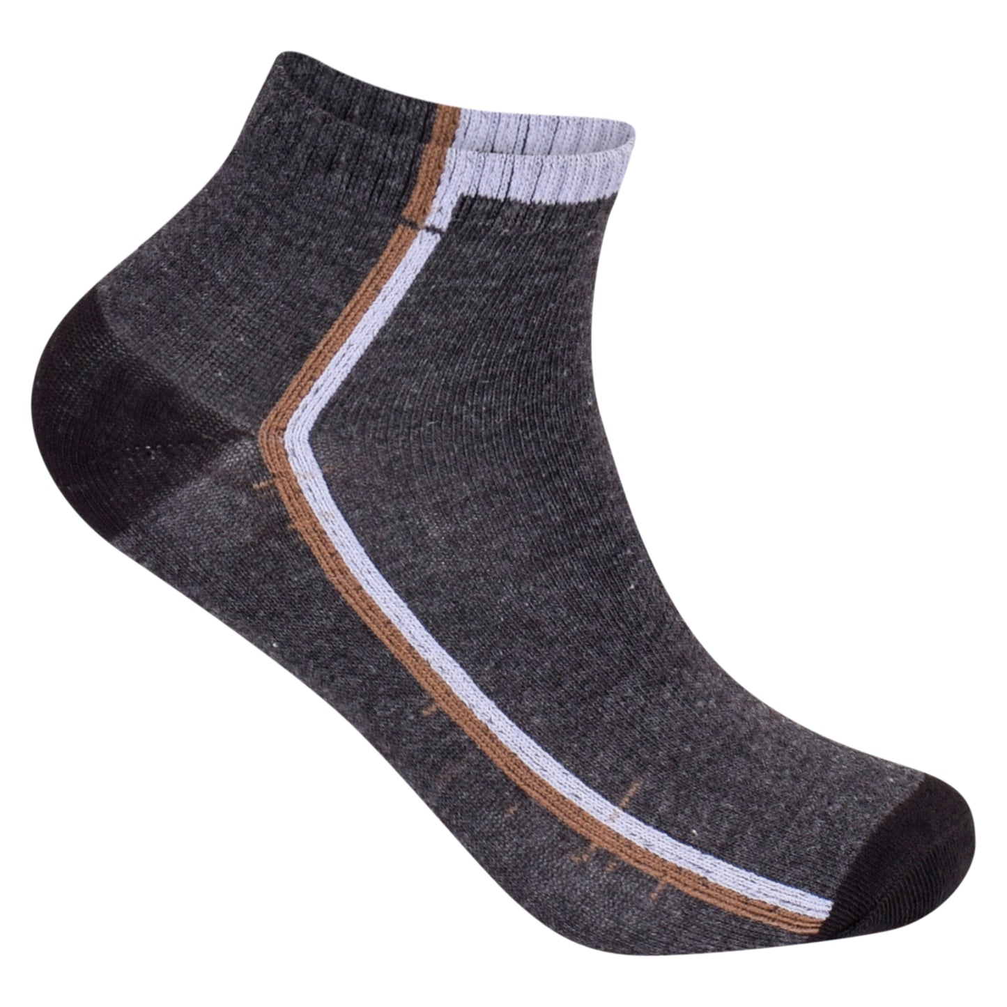 Mens Trainer Socks - Mid Stripes (12 Pairs)