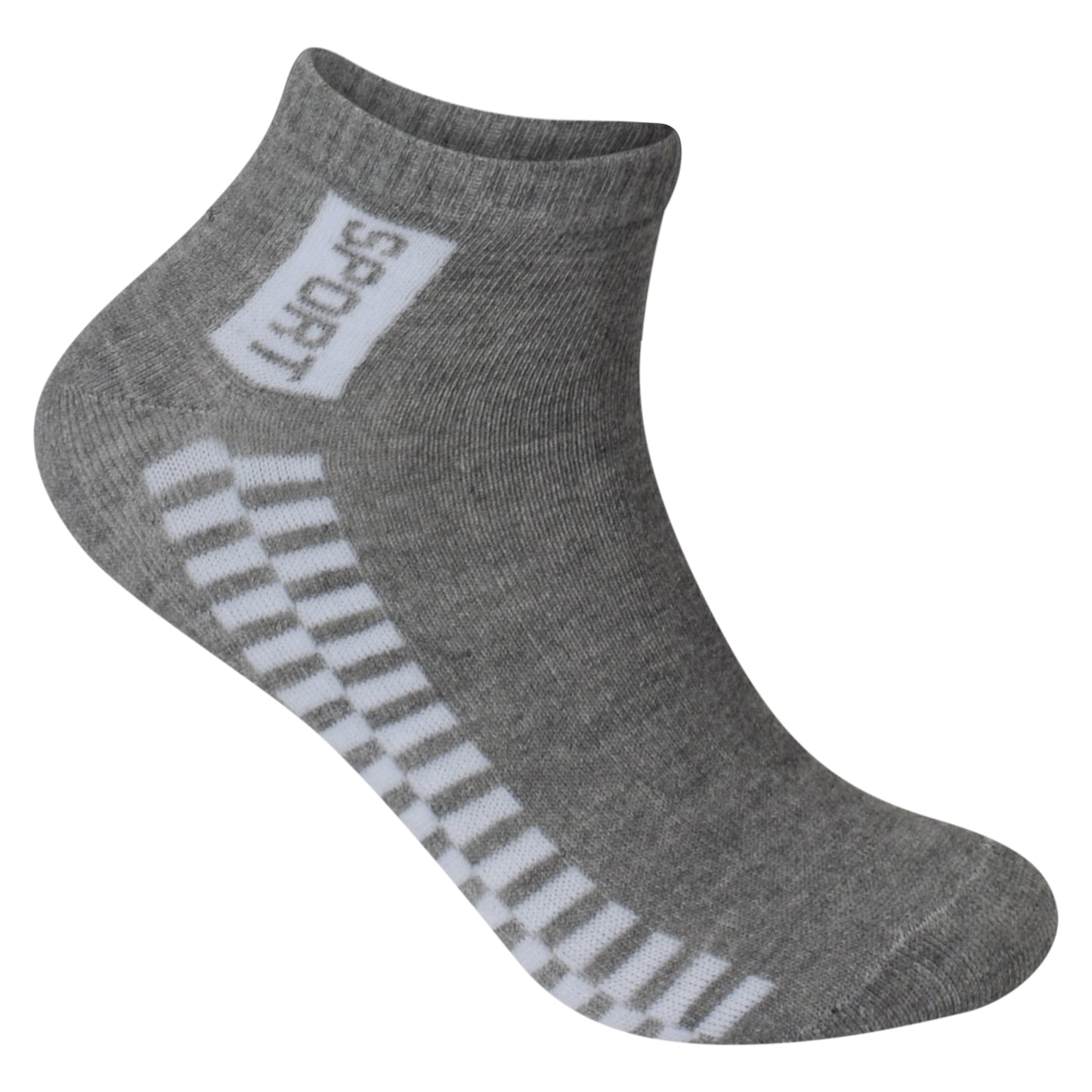 Mens Trainer Socks - Checkered (12 Pairs)