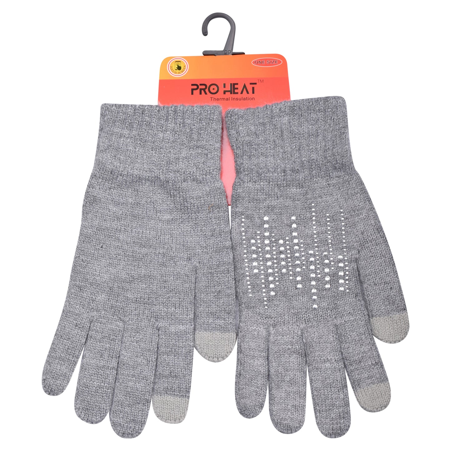 Ladies Diamante Lines Knitted Gloves - Assorted (12 Pairs)