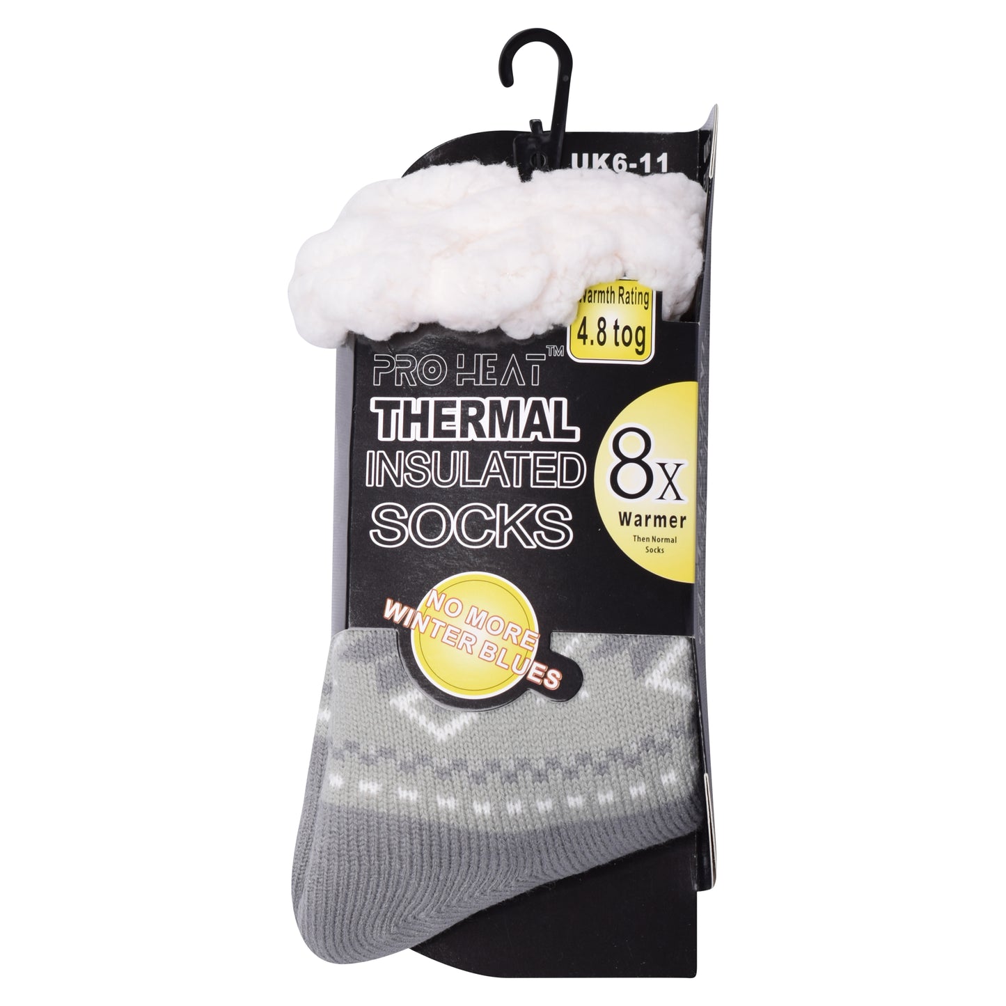 Mens 4.8 TOG Cozy Slipper Socks - Snowflake