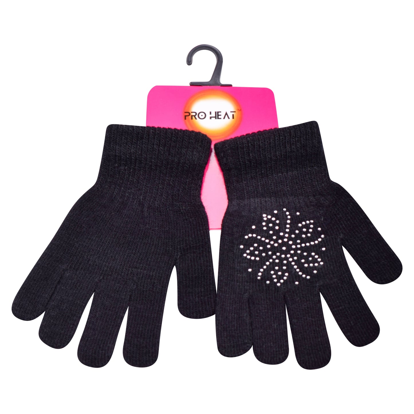 PRO HEAT™ Kids Thermal Magic Gloves - Rhinestones Flower (Assorted Colours)
