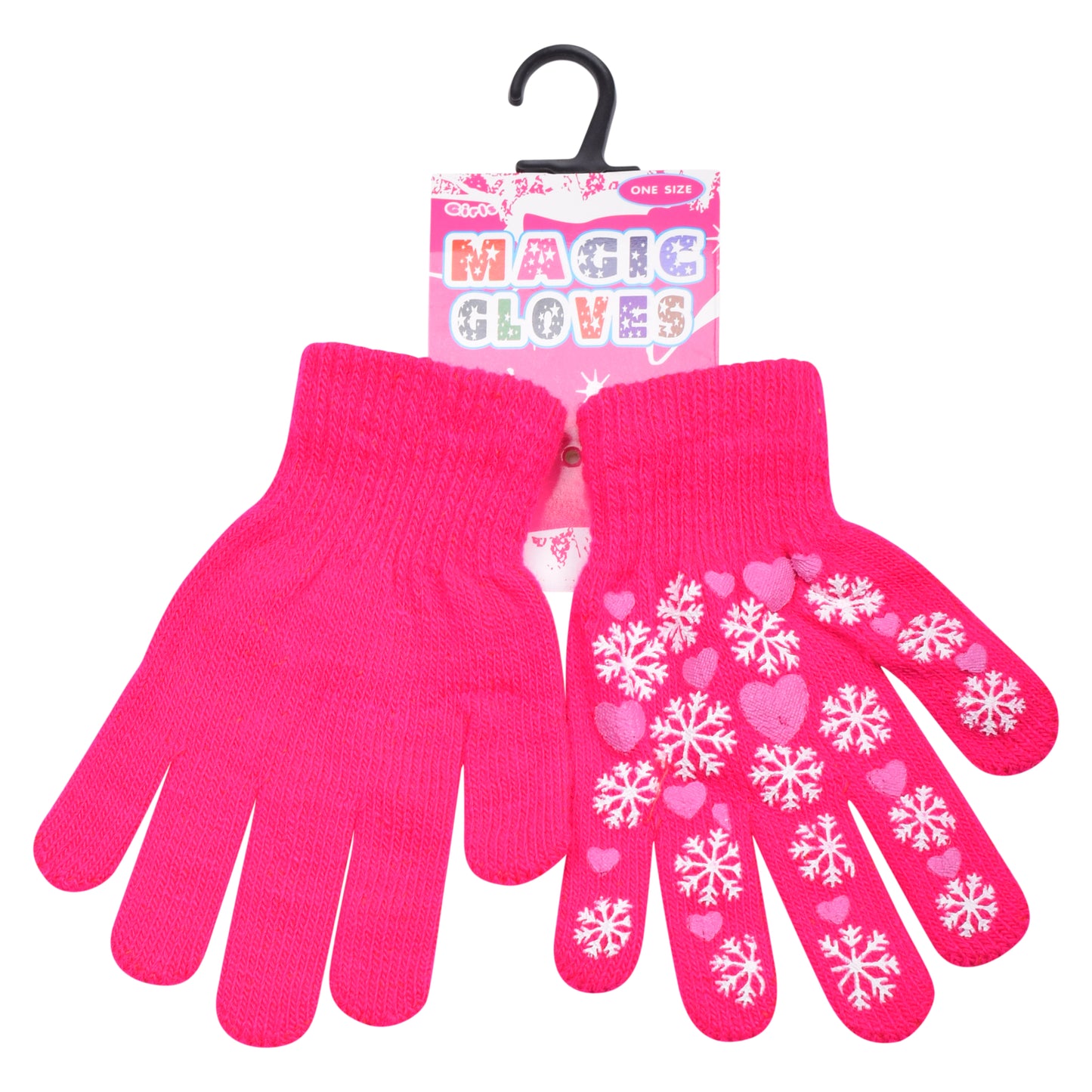 PRO HEAT™ Kids Thermal Magic Gloves - Snowflake/Heart (Assorted Colours)