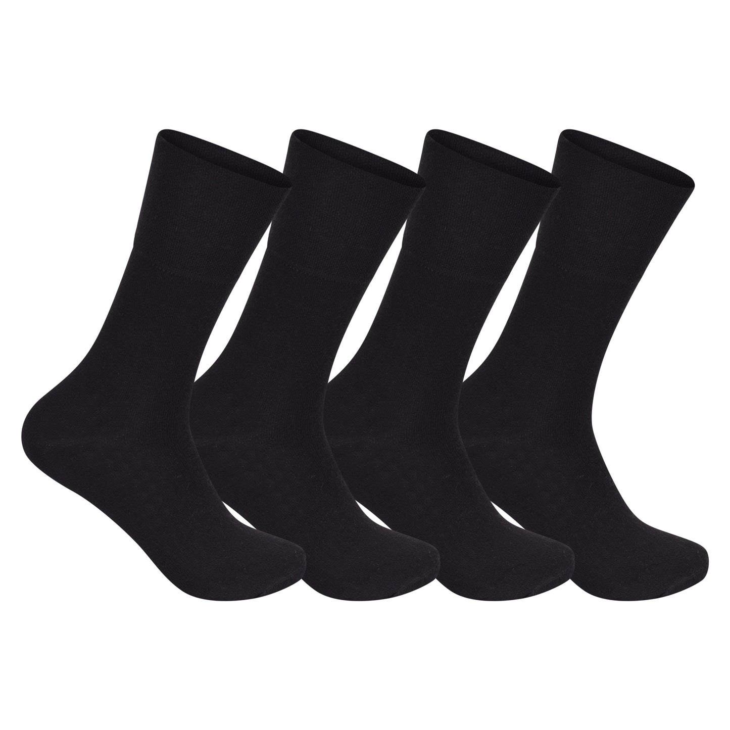 Mens Non Elastic Diabetic Socks - Black (12 Pairs)