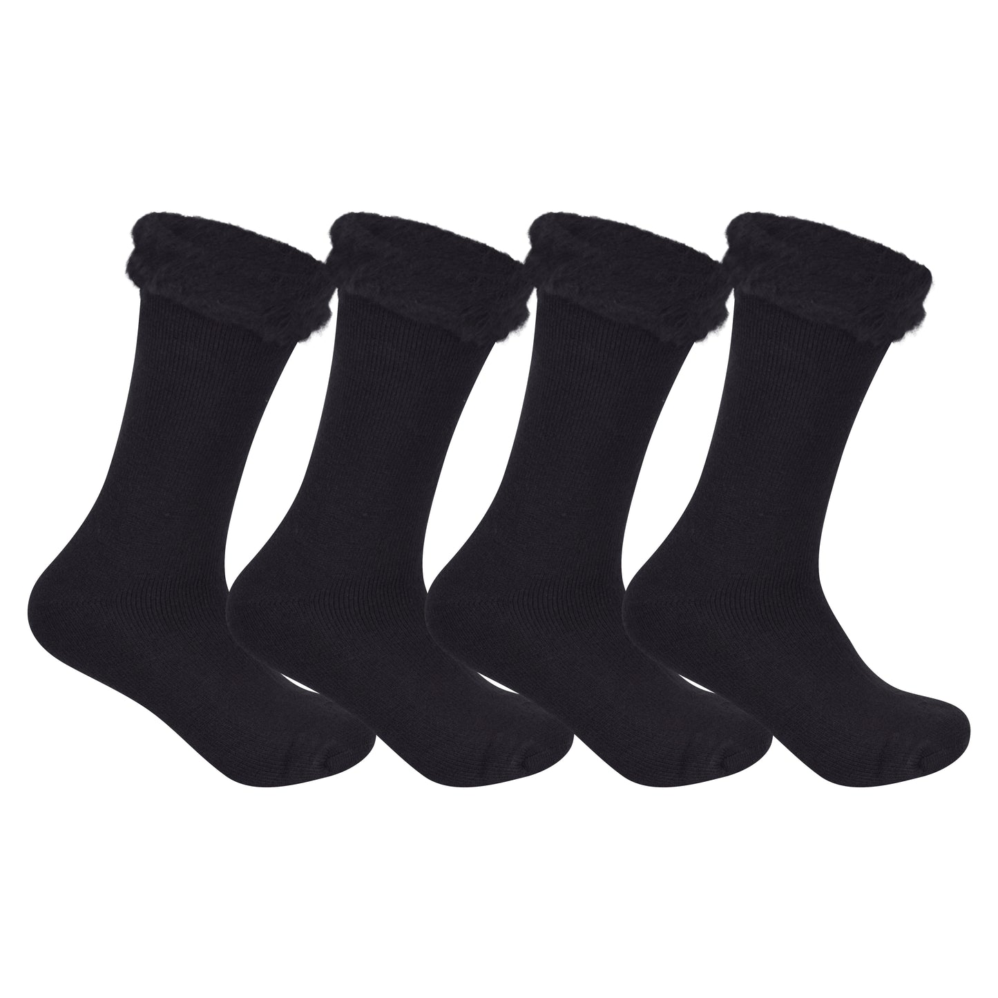Mens 2.4 TOG Long Thermal Socks Black V1 (12 Pairs)