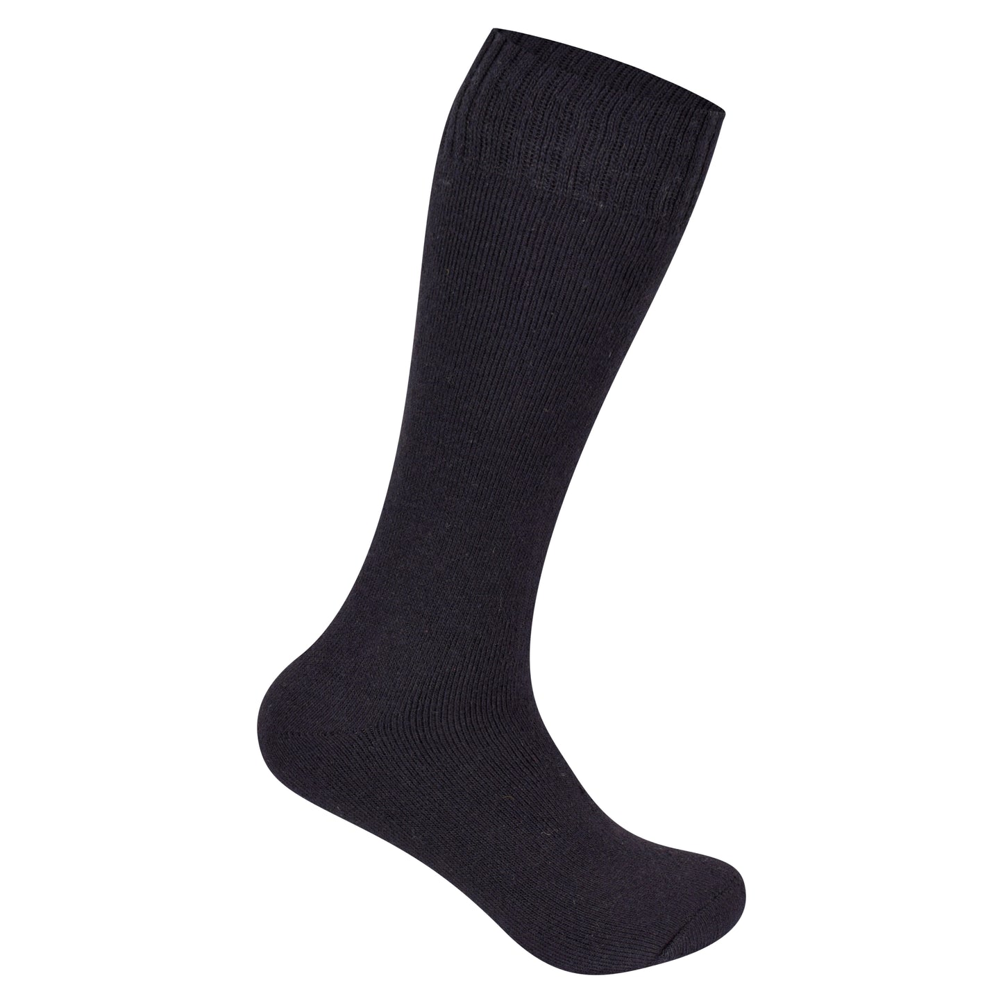 Mens Merino Lambs Wool Long Socks - Black (12 Pairs)