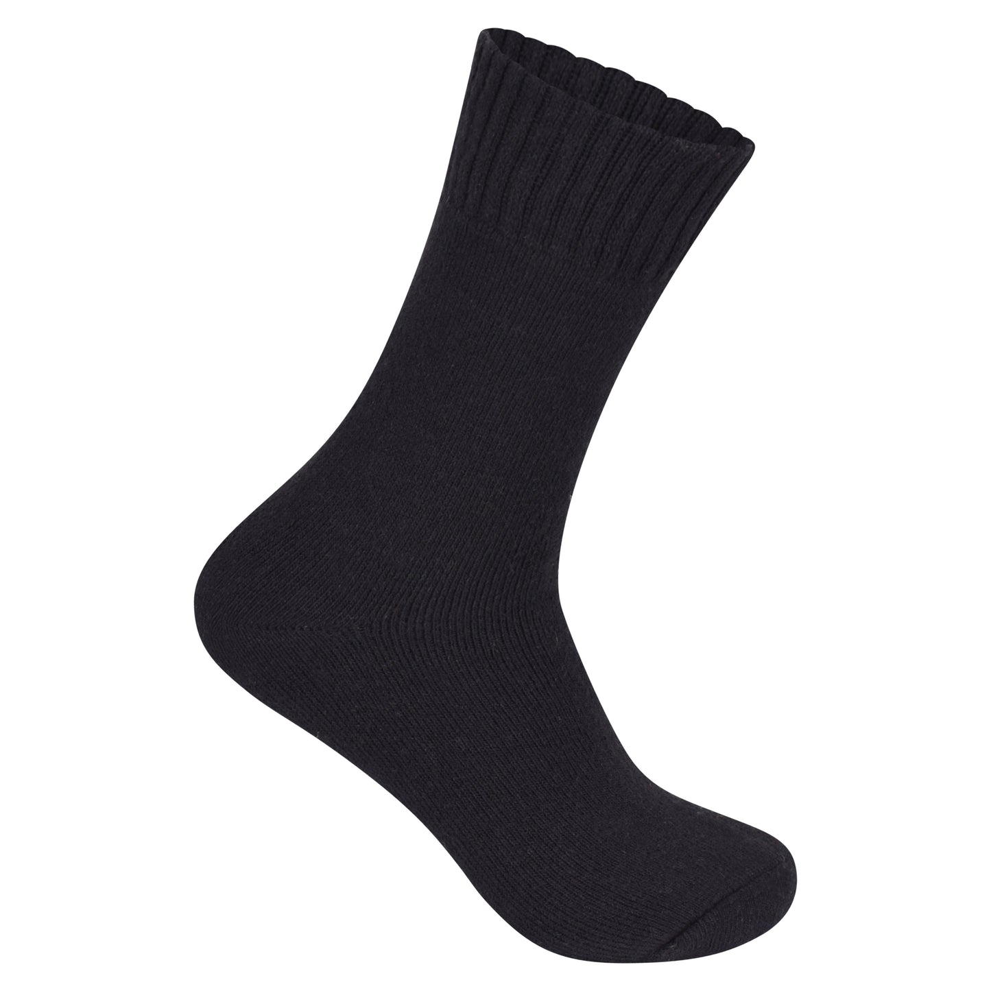 Ladies Merino Lambs Wool Socks - Black (12 Pairs)