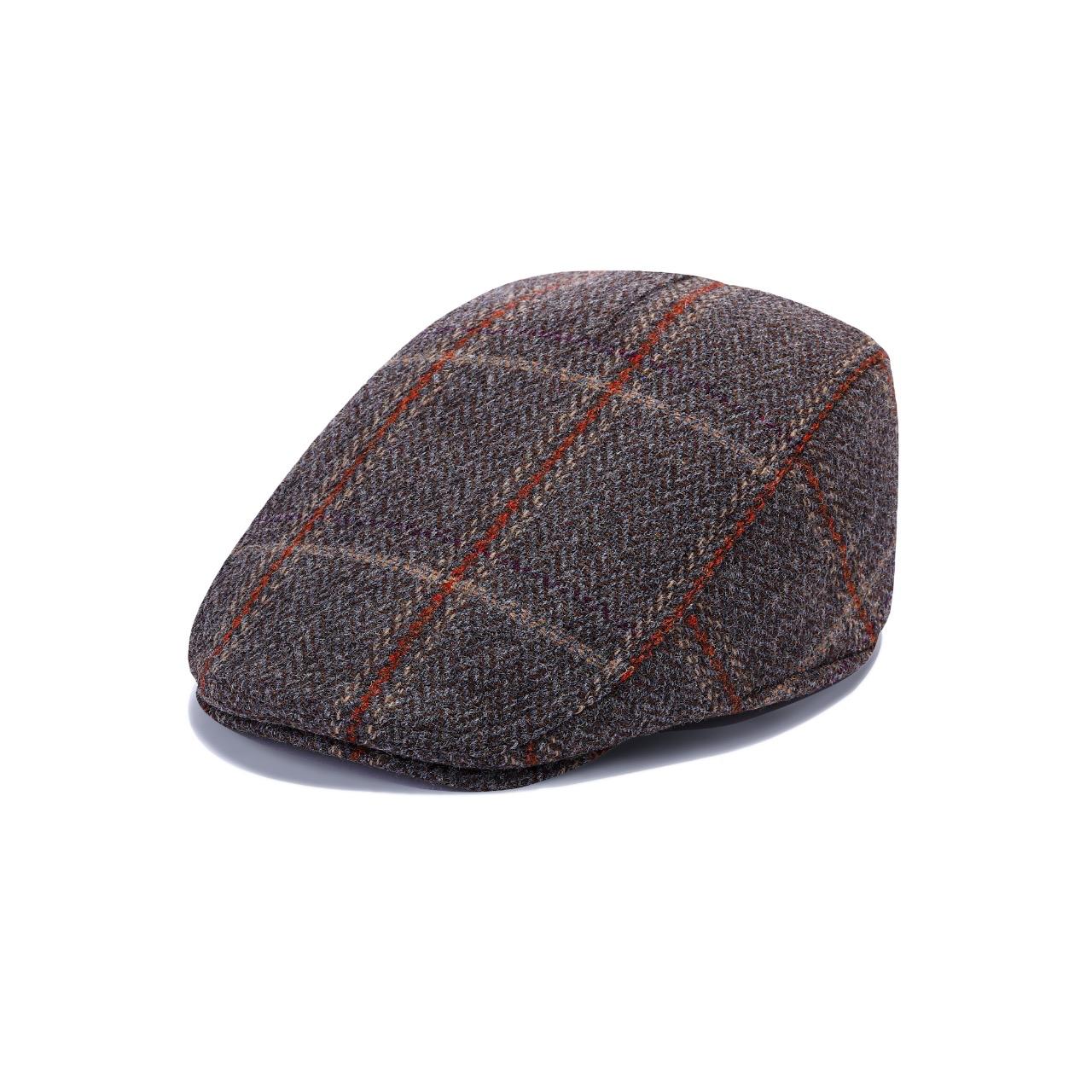 Royal Stallion Classic Wool Flat Cap - Brown Multi Colour Check (One Size)