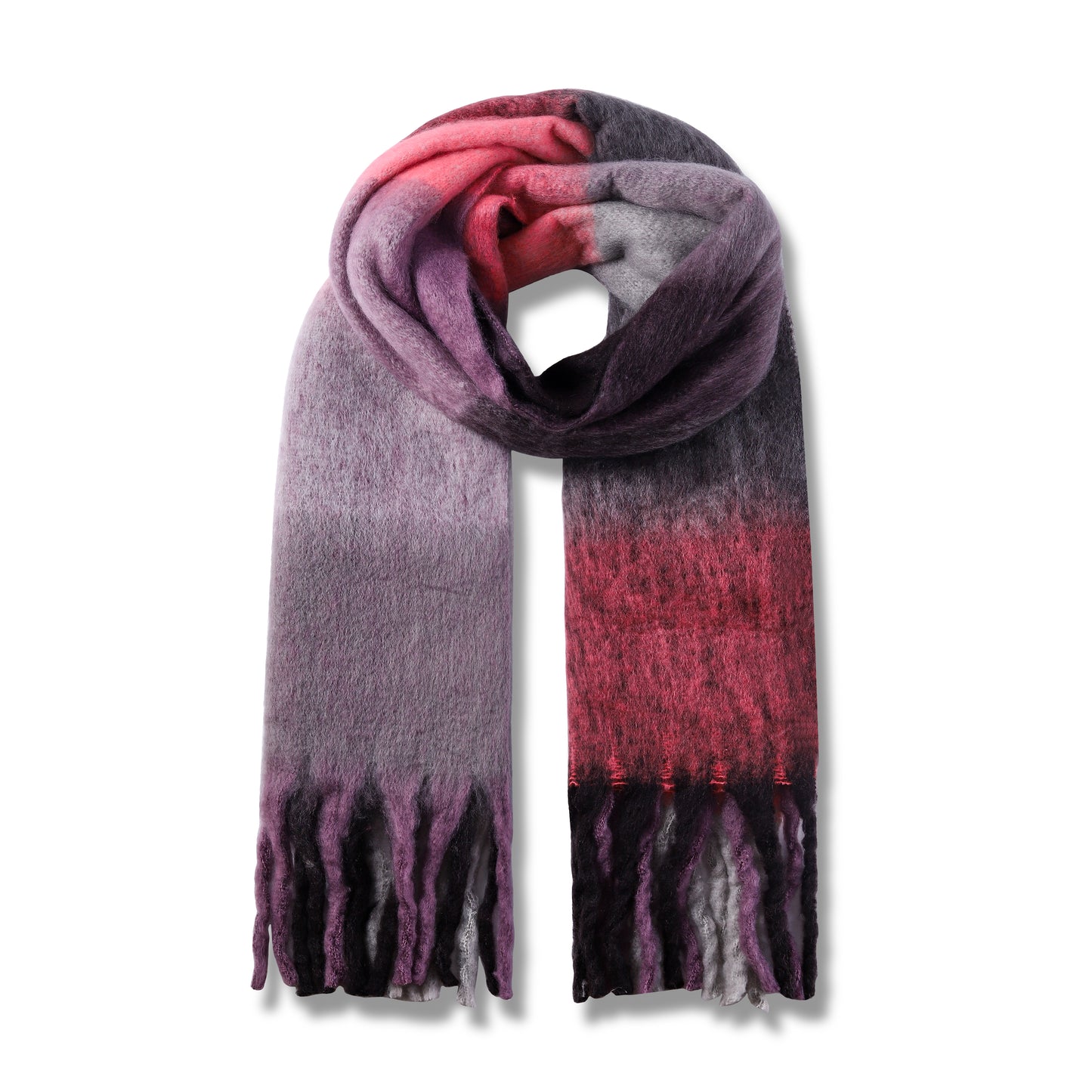 Ladies Cosy Multi-Colour Fluffy Blanket Scarf FSC-10