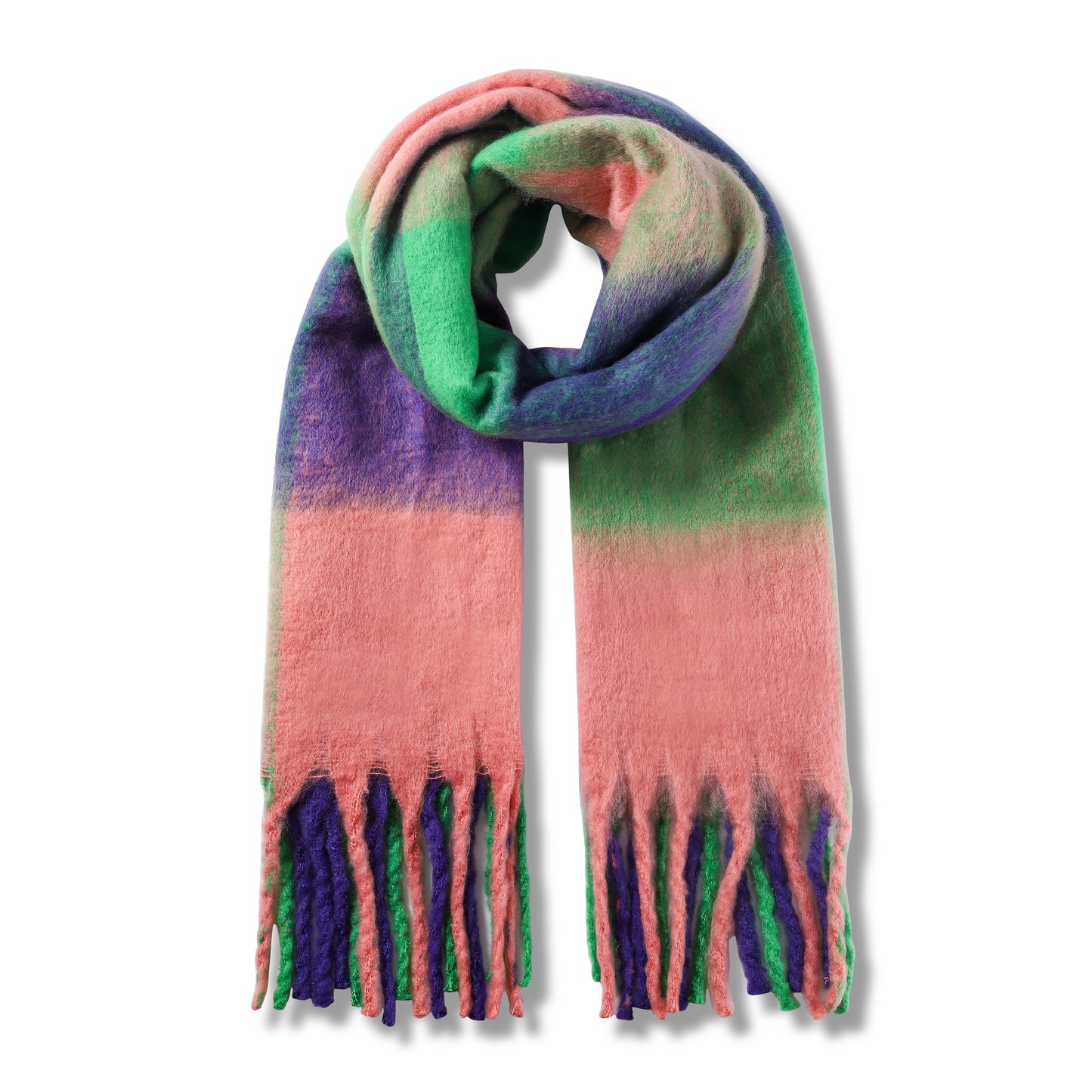 Ladies Cosy Multi-Colour Fluffy Blanket Scarf FSC-12
