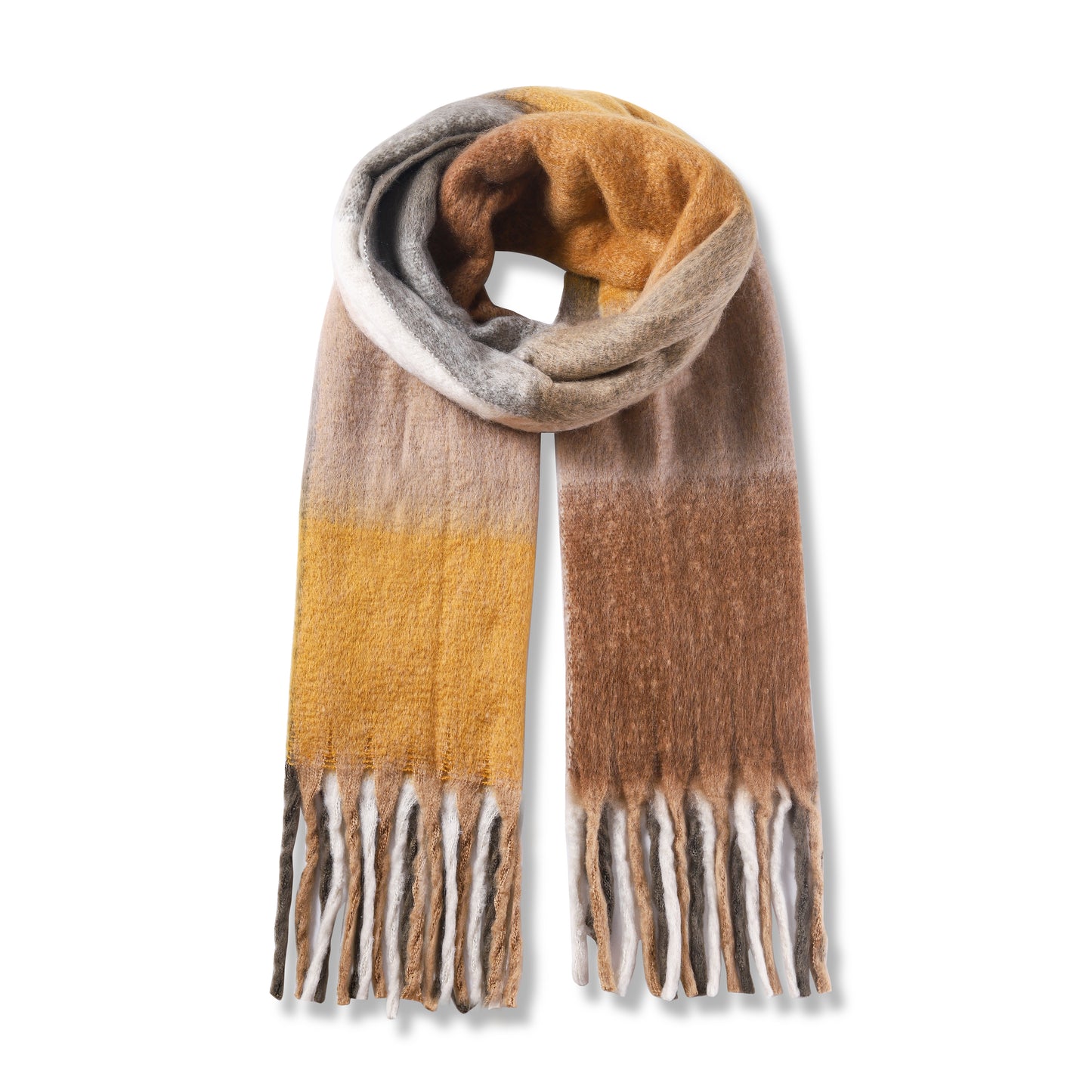 Ladies Cosy Multi-Colour Fluffy Blanket Scarf FSC-13