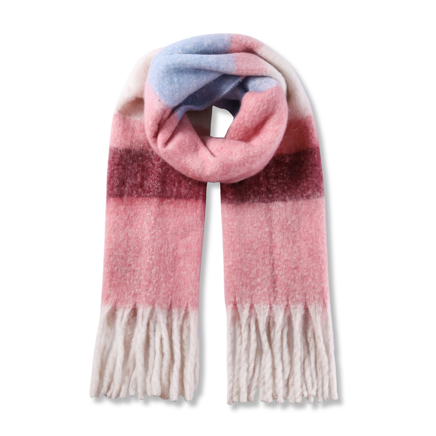 Ladies Cosy Multi-Colour Fluffy Blanket Scarf FSC-16
