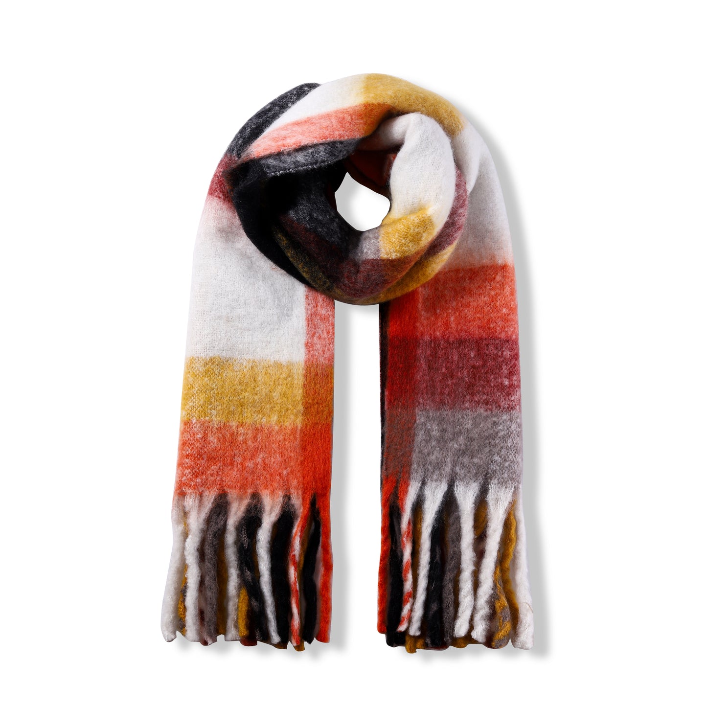 Ladies Cosy Multi-Colour Fluffy Blanket Scarf FSC-17