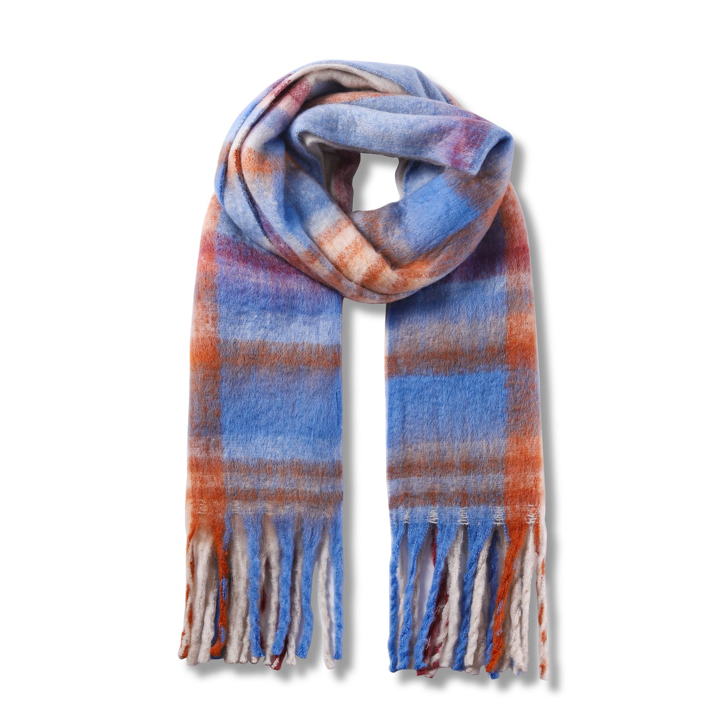 Ladies Cosy Multi-Colour Fluffy Blanket Scarf FSC-19