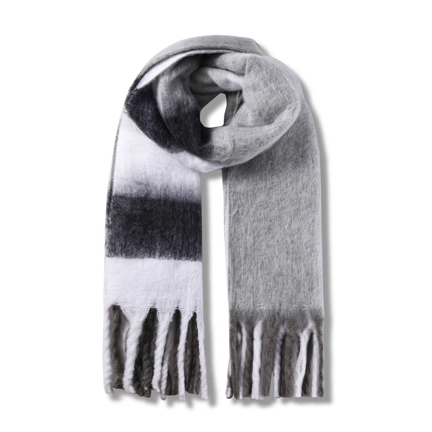 Ladies Cosy Multi-Colour Fluffy Blanket Scarf FSC-21