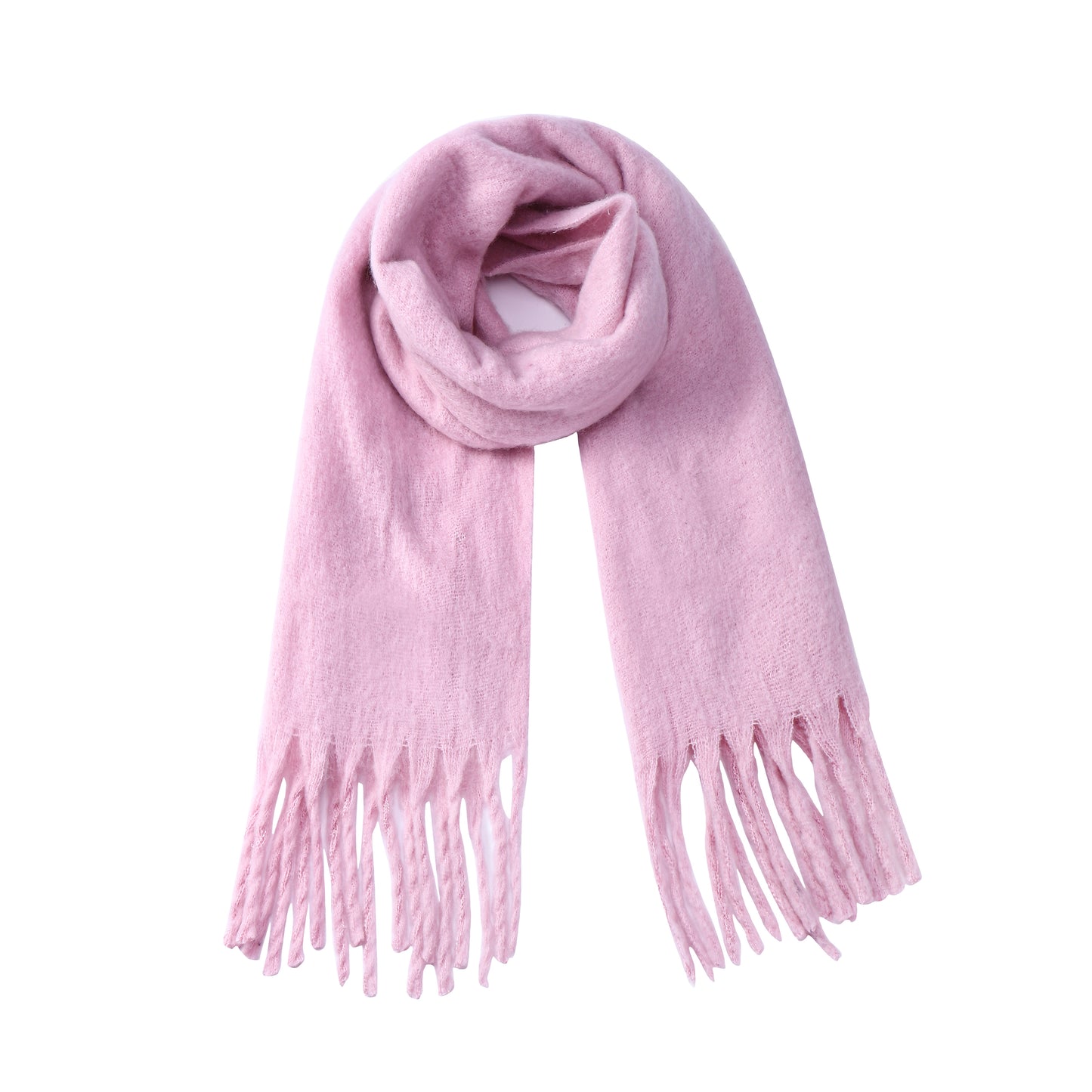 Ladies Cosy Pink Fluffy Blanket Scarf FSC-27
