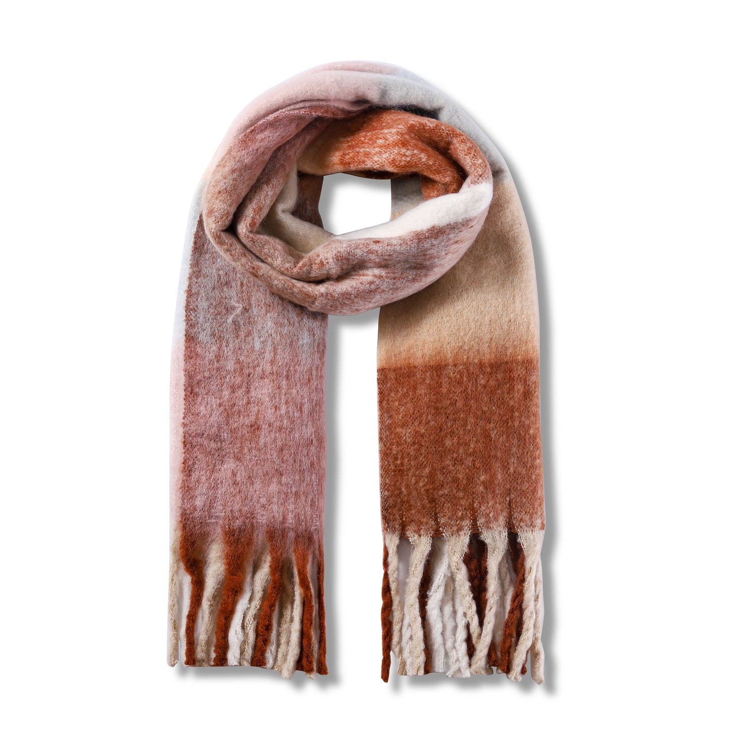 Ladies Cosy Multi-Colour Fluffy Blanket Scarf FSC-6