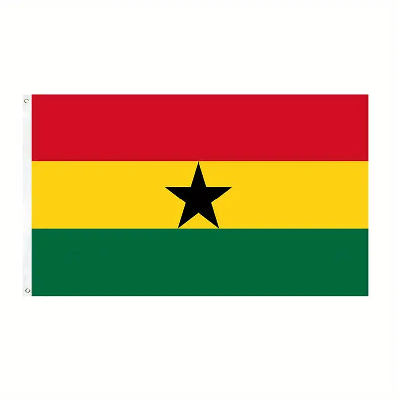 Ghana National Flag with Eyelets (3x5 ft)