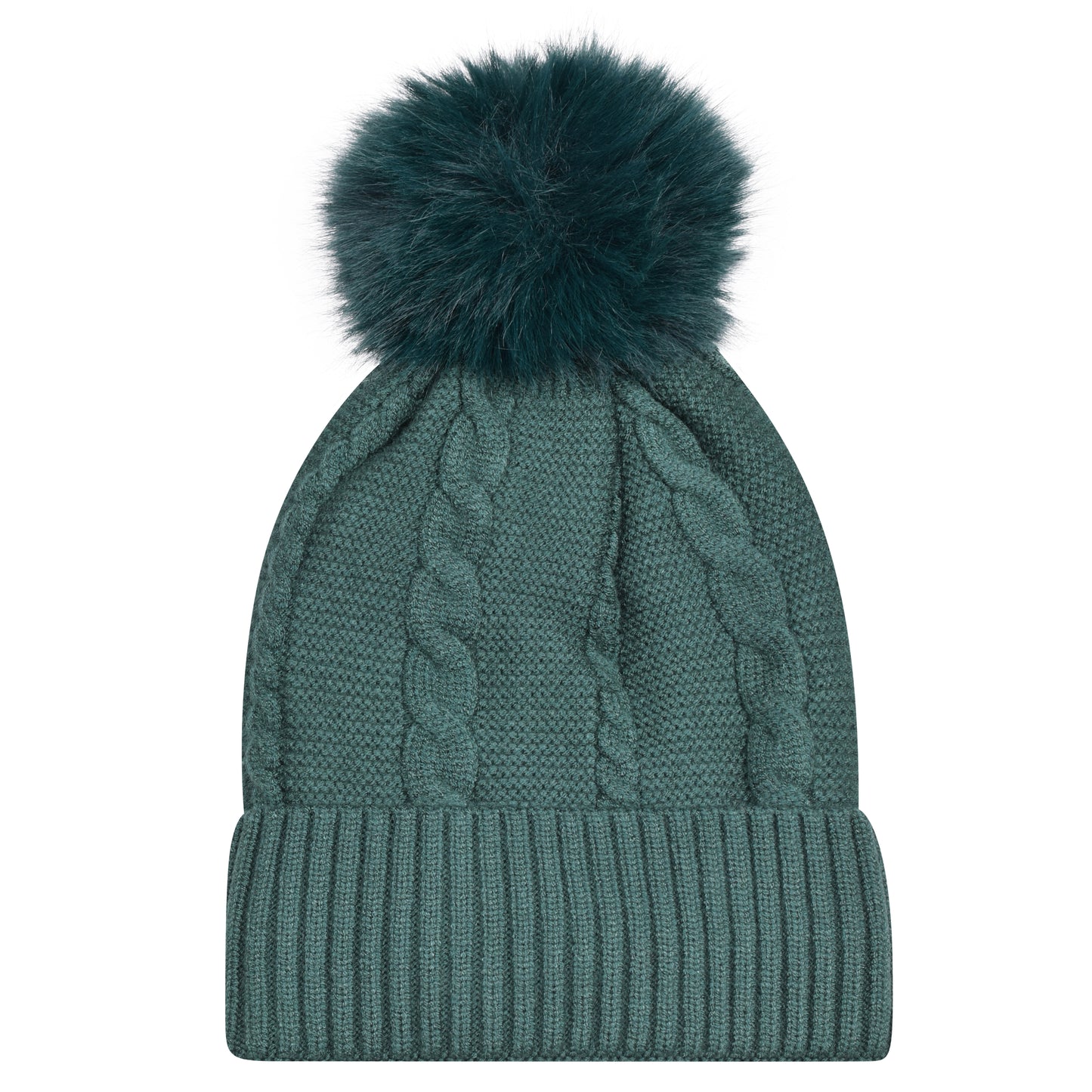 Classic Cable Knit Pompom Hats - Luxury Fur Lined