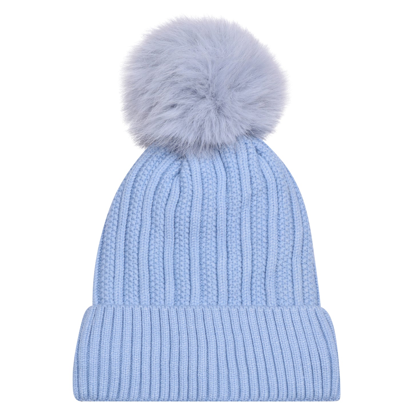 Cable Knit Pompom Hats - Luxury Fur Lined