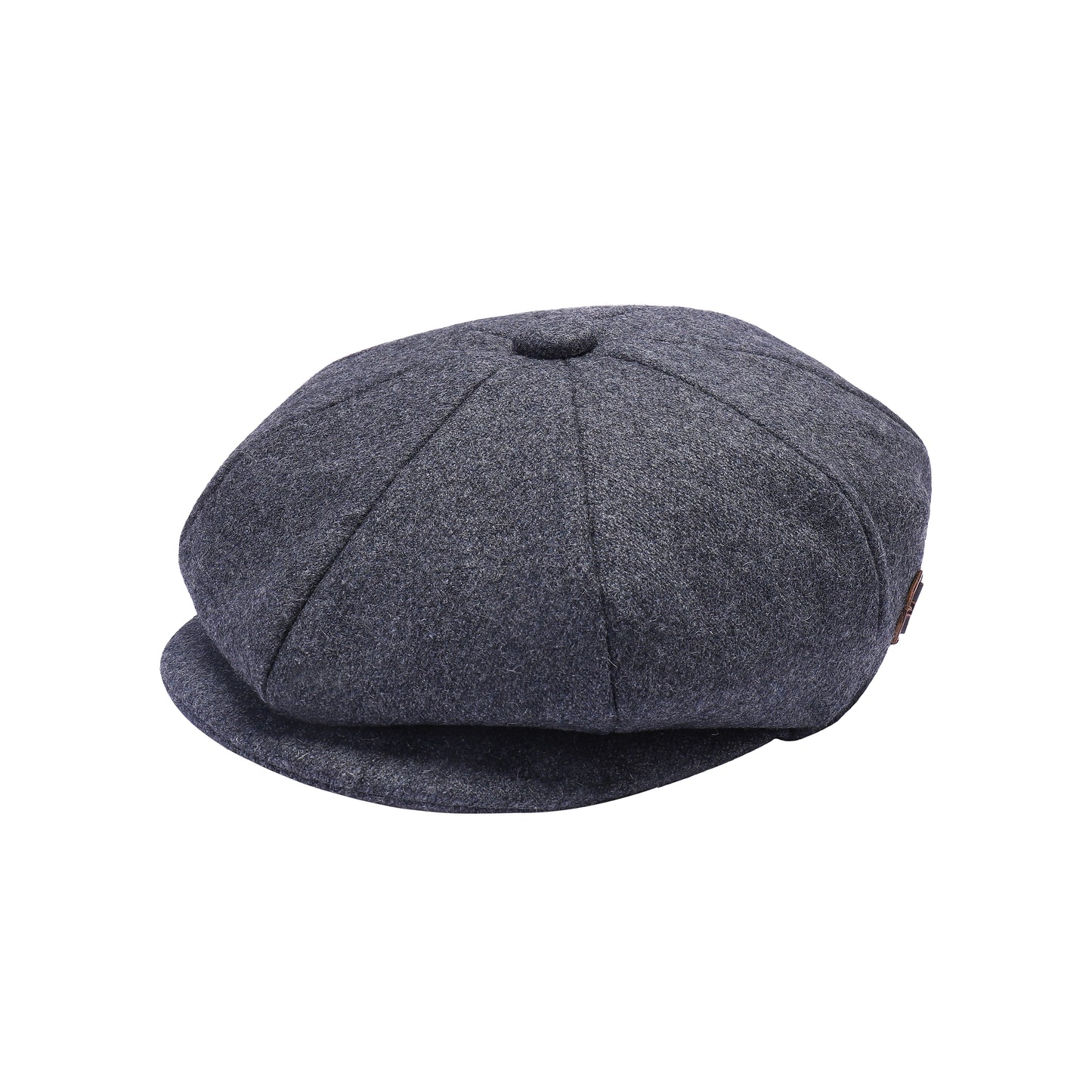 Classic 8 Piece Newsboy Cap - Grey