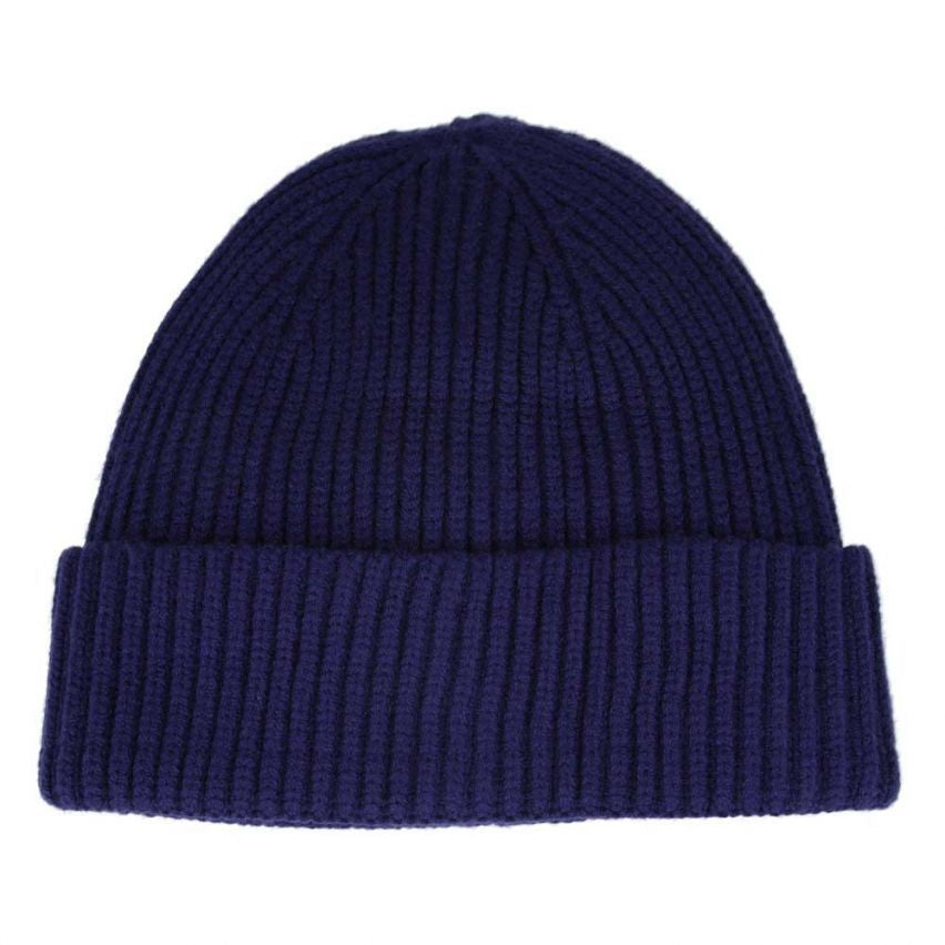 Skull Ribbed Knitted Trawler Beanie Hat