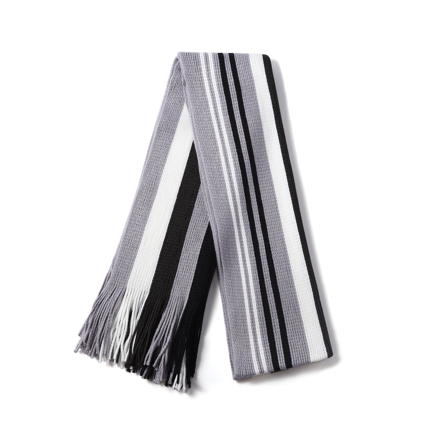 Mens Supersoft Luxury Knitted Scarves with tassels - Multi Colour Stripes